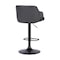 Armen Living Toby Gray Faux Leather Adjustable Height Swivel Black Wood and Metal Bar Stool LCTOSWBABLGR - alternate 5